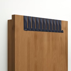 VELLUSTRA Set of 10 Door Coat Racks for Hanging, Door Hooks Made of Stainless Steel, Flexible Clothes Hooks, Door, Robust, Versatile Hooks for Hanging, Space-Saving Door Hook Rail for Entire Home