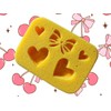 Hearts and Bow Butter Sponge Design 7.5x5.5x2 in. ASMR Squeeze