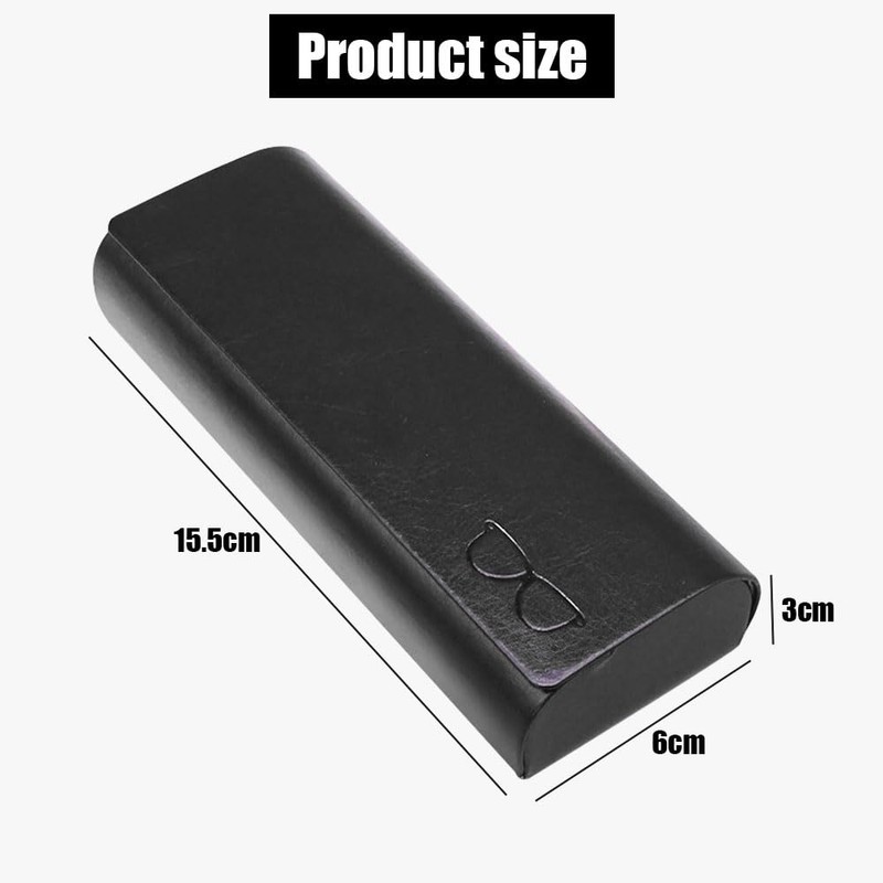 AZWOOD Hard Shell Glasses Case, Portable Eyeglass Case, Unisex PU