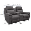 PureFit Water Resistant Reversible Loveseat Recliner Couch Cover for Double