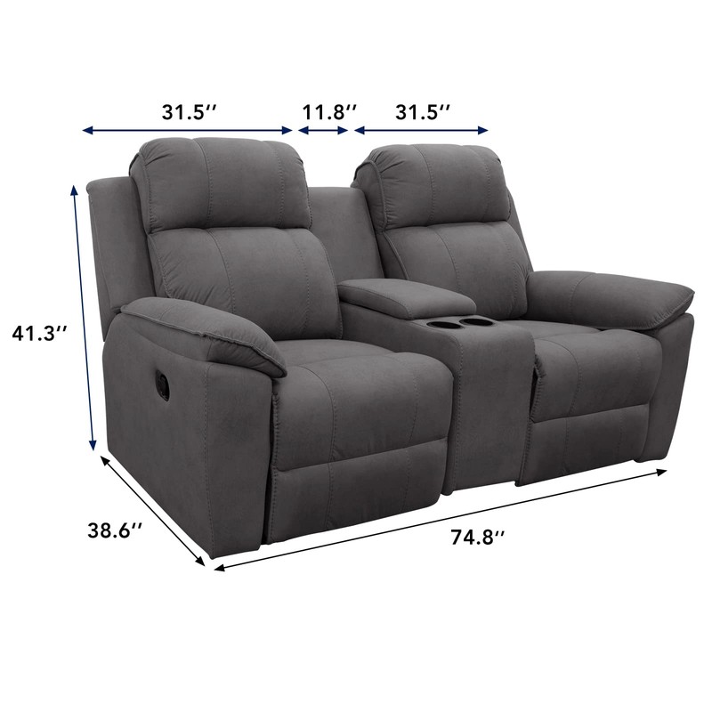 PureFit Water Resistant Reversible Loveseat Recliner Couch Cover for Double