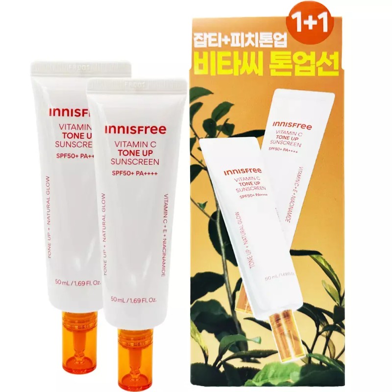 Innisfree 이니스프리 비타C 잡티 톤업선크림 50ml 2개 SPF50+ Innisfree Vita