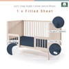 Pizuna 100% Cotton Fitted Cot Sheets Dark Blue, 400 Thread
