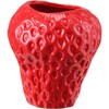 Navaris Strawberry Vase for Flowers - Small Ceramic Flower Vase