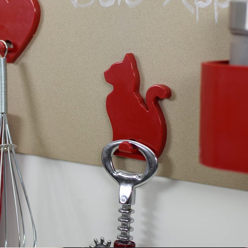 KalaMitica Magnetic Hook, ABS Resin, Red Colour, 7 x 5,1