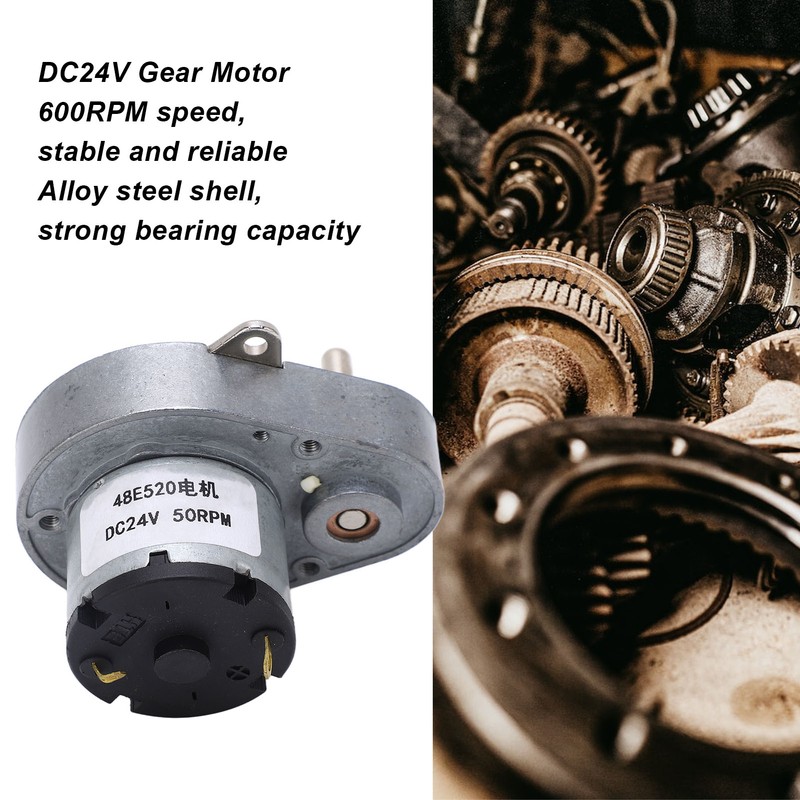 Gear Motor DC 24V 50RPM Speed Reduction Geared Motor Alloy