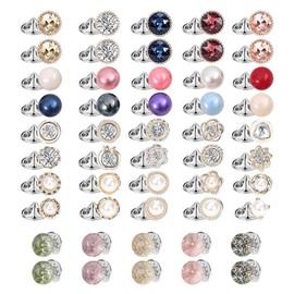 VIVIIHOO Pack of 50 Women's Shirt Brooch Buttons, Invisible Safety Pins, Button Covers Clip, Prevents Accident Exposure, for Women, Girls Clothing, Cardigans Dress, Brooches for Clothing