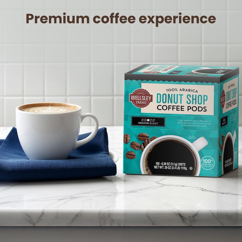 Wellsley Farms Donut Shop Coffee Pods | Medium Roast |