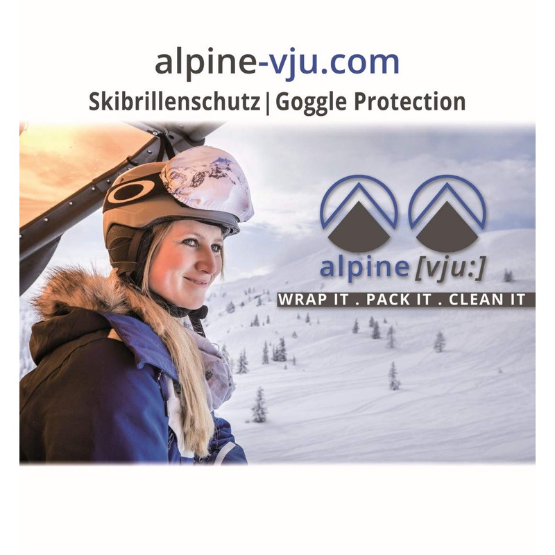 alpine [vju:] Ski Goggle Protection Cover Elastic Microfiber Unisex, white