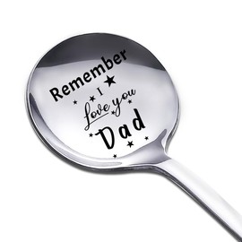 Soup Spoon Dad Birthday Gifts for Father Dad in Law Dad Father Christmas Bday Gifts for Father Dad Papa Round Soup Spoons Gifts for Papa Father I Love You Gifts for New Father Dad