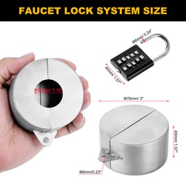 PATIKIL Outdoor Faucet Lock, Gate Valve Locking Device Water Spigot Lock Faucet Protection Cover with Password Hanging Lock to Prevent Water Theft