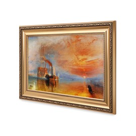 DECORARTS - The Fighting Temeraire by William Turner. Oil Painting Reproduction, Giclee Print on Canvas. Ready to Hang Framed Wall Art for Home and Office Decor. Total Size w/Frame: 30x22