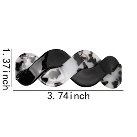 Large Hair Barrettes for Thick Hair Ponytail Holders White Black Hair Clip for Girls Nonslip Hair Accessories for Women Girls Spring Hair Barrettes for Girls French Snap Hair Clips for Women
