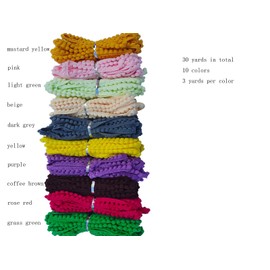 30 Yards Mini Pom Pom Fringe Trim 10 Colors 5mm for Decoration DIY Crafts Sewing (3014 Mixed Color 5, 5mm,30 Yards)