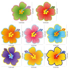 HOWAF Hawaii Hanging Decoration, Pack of 30 Parrot Flamingo Hawaiian Hibiscus Hanging Decoration Ceiling Hanger Spiral Garland for Hawaiian Party Decoration Birthday Tropical Summer Tiki Party