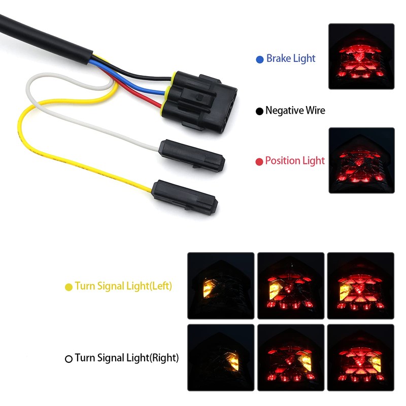 MFC PRO Integrated LED Taillight(s) for 2017-2019 Kawasaki Ninja 650/650ABS/Z650，2017-2024