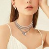 Layered Necklace for Women Stackable Beaded Pearl Choker Necklace for