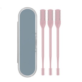 Wentwos 2-in-1 Manual Nose Hair Trimmer Cutter for Man & Woman, Nostril Hair Remover Tool, 360° Rotating Nasal Hair Razor Cutter with Ear Picker (Pink)