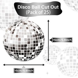60 Pieces Disco Party Decorations 70s Hanging Disco Ball Decor Disco Party Banner Streamers for Retro Disco Garland Decorations 1970s Birthday Party Colorful Disco Hippie Fever Cutouts Favors Supplies