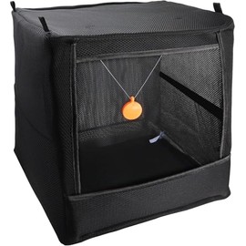 Solid Wooden Slingshot Toys Target Box Practice Competitive Game Bulls Eye wear-Resistant Anti-Slingshot Target Box Slingshot Silencer Bow Food Collection Box Black