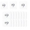 12PCS No-Drill Screw Stickers, Reusable Adhesive Hooks, Removable Nail Free