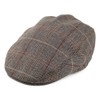 Jaxon & James Tweed Flat Cap - Brown-Grey Medium