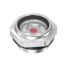 M METERXITY Air Compressor Oil Sight Glass, G3/4 Toughened Glass No Leak Hex Oil Liquid Level Gauge Fittings W O-Ring for Air Compressor/Pump/Tank Sight Plug Window
