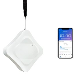 Kethvoz BLuetooth Hygrometer Thermometer 930A, Wireless Smart Humidity Temperature Meter, Mini Thermo-Hygrometer with Alarm, Data Storage Export, Remote Monitor for Room Greenhouse Wine Cellar