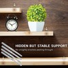 YHXiXi 4pcs Silver Hidden Brackets for Floating Wood Shelves, Blind