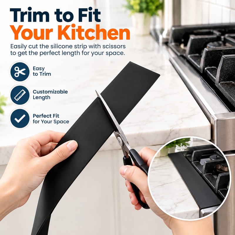 Silicone Stove Gap Covers for Kitchen – 2-Piece Heat-Resistant Gap