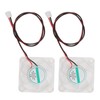 2Pcs 3D Printer Cooling Fan LED Light Hydraulic Bearing Mini
