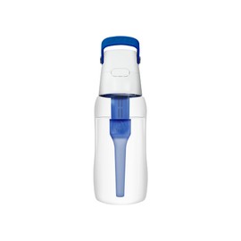 DAFI Solid Water Bottle with Filter and Straw, 0.5 L, Blue, Water Bottle with Water Filter, BPA-Free, Sports Bottle with Filtered Water for Travel, Filter Bottle Outdoor + Activated Carbon Filter