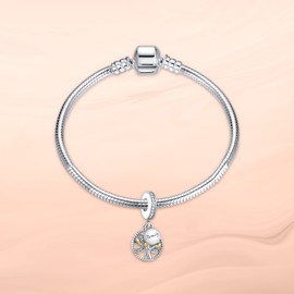 Annmors Family Tree Dangle Charms fits Charms Bracelets, 925 Sterling Silver-Lucky Charm for Woman Pendant Bead,Jewelry Beads Gifts for Women Bracelet&Necklace