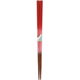 Kawai 124001 Chopsticks Antibacterial Ciel, Red, 9.1 inches (23 cm), Antibacterial, Dishwasher Safe, Anti-Slip, Made in Japan
