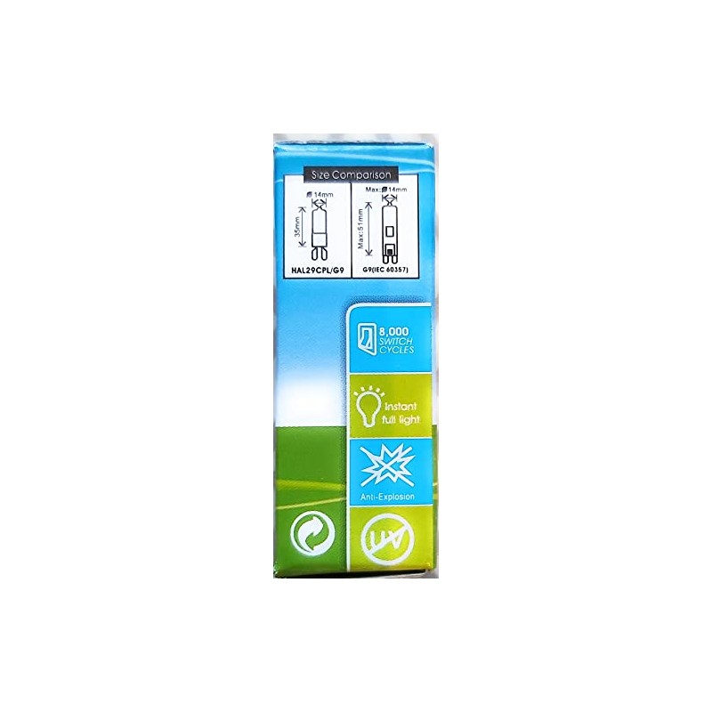 Kosnic 20 X G9 29W=40W HAL29CPL/G9 ECO Halogen Warm White