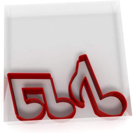 JUST CUTTERS Music Note Shape Cutters | Set of 4 Mini/Small Plastic Cutter for Baking, Fondant, Clay, Pastry, Icing, Jewellery (3CM + 5CM)