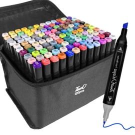 120 Colors Alcohol Markers with Base, Dual Tip Markers for Adult Coloring, Thin marker Drawing for Adult Coloring Books, Artists Painting, Sketching