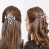 Molans 3pcs Rhinestone Crystal Hair Clips Rose Flower Style Crystal