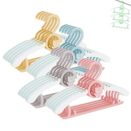 HGYZE - Perchas de clóset para bebé, ultrafinas y antideslizantes, para ropa de recién nacido, 20 piezas de regalos coloridos, percha de ropa ajustable para niños y niñas