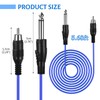 ATOMUS Tattoo RCA Connector Clip Cords 5.68ft 1.73m Silicone Wire