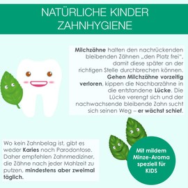 Logodent Natural Cosmetics Fresh Kids Organic Mint Tooth Gel, for Healthy and Strong Milk and Children's Teeth, Free from Synthetic Fluoride Additives, Vegan, 1 x 50 ml