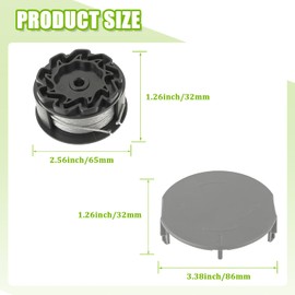 EPLZON Grass Trimmer Line Spool F016800570 Compatible with Bosch UniversalGrassCut 18 18-26 18-260, Grass Trimmer Spools Interchangeable with F016800570 Replacement Spool (6 Thread Spools + 2 Trimmer