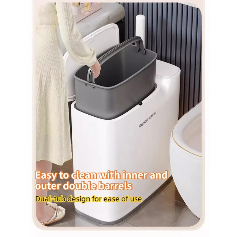 Joybos 2-in-1 Multi-Function Bucket, Trash Can & Disposable Toilet Brush