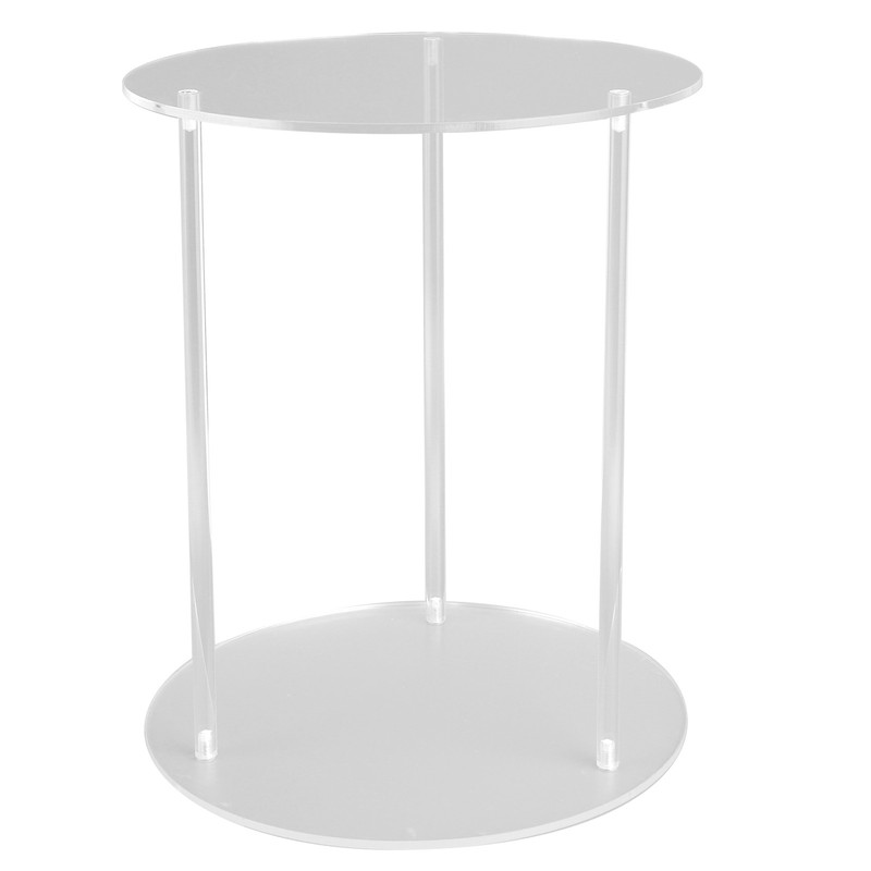 Clear Acrylic Plant Stand Round Top Corner Holder Planter Flower