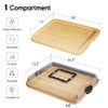 Charcuterie Board Cheese Board with Lid and Handle, Portable Bamboo