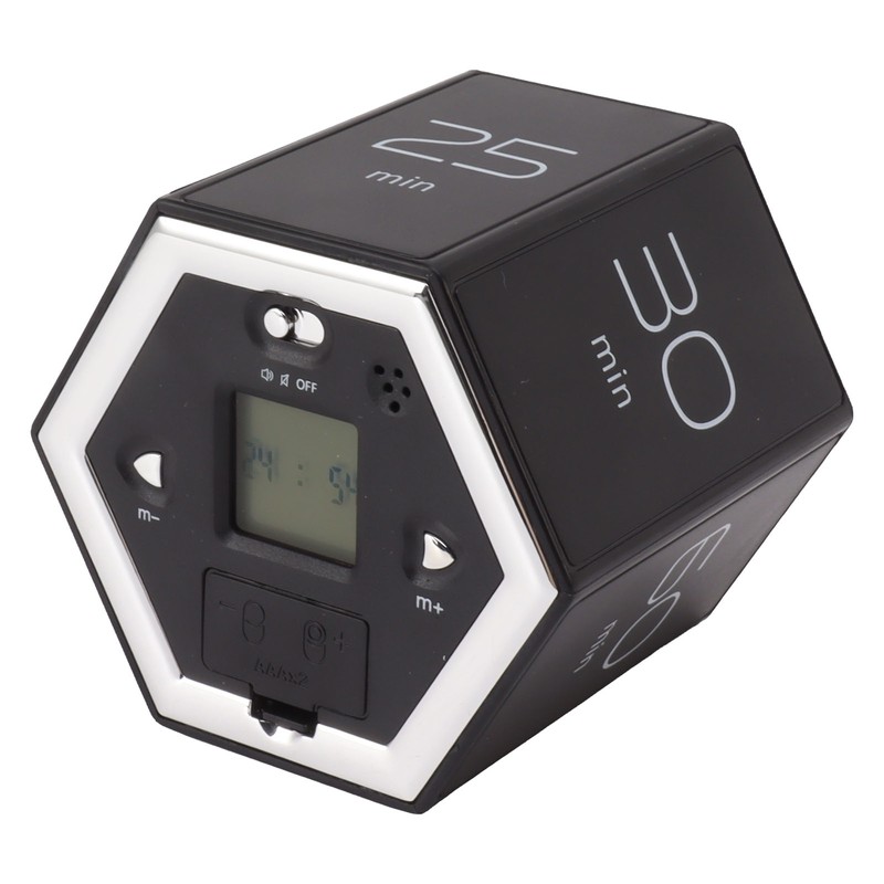 Hex Flip Timer with Mute Alarm Function Magnetic Time Management