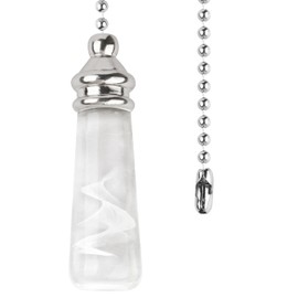 RTDHO Bathroom Light Pull Chain Extension with Ball Chain 100cm Length,Chrome Bathroom Lights Pull Cord with Handle Weight Pull Cord Light Switch for Ceiling Lights Ceiling Fan Toilet Blind