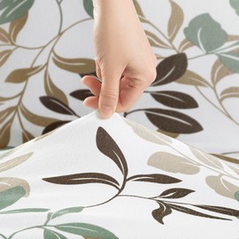 No. 918 Hillcrest 2-Pack Botanical Print Stretch Fit Elastic Dining Chair Cover Pair, Sage Green