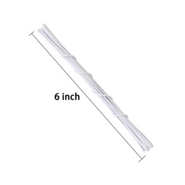 Tangyinrd 200 Pcs 6 inch Garden Twist Tie, Round Plastic Twist Ties for Plants, Vines and Wrapping Cords or Christmas Tree Gardening Plants Growth and Care, Office Home Cable Organization (White)