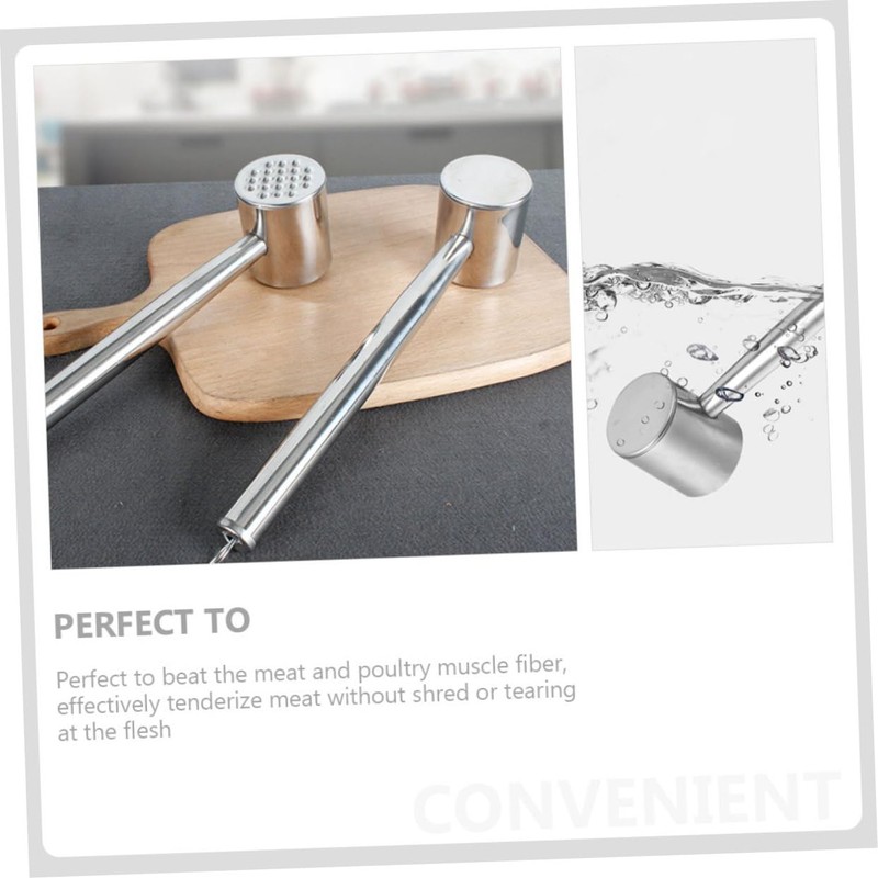 Ipetboom Stainless Steel Meat Mallet Heavy Duty Dual Sided Tenderizer